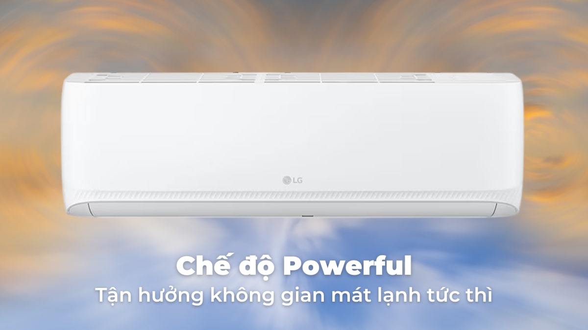 Chế độ Powerful nhanh chóng làm mát toàn căn phòng